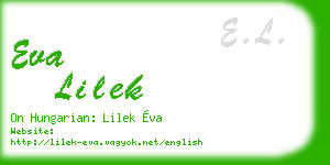 eva lilek business card